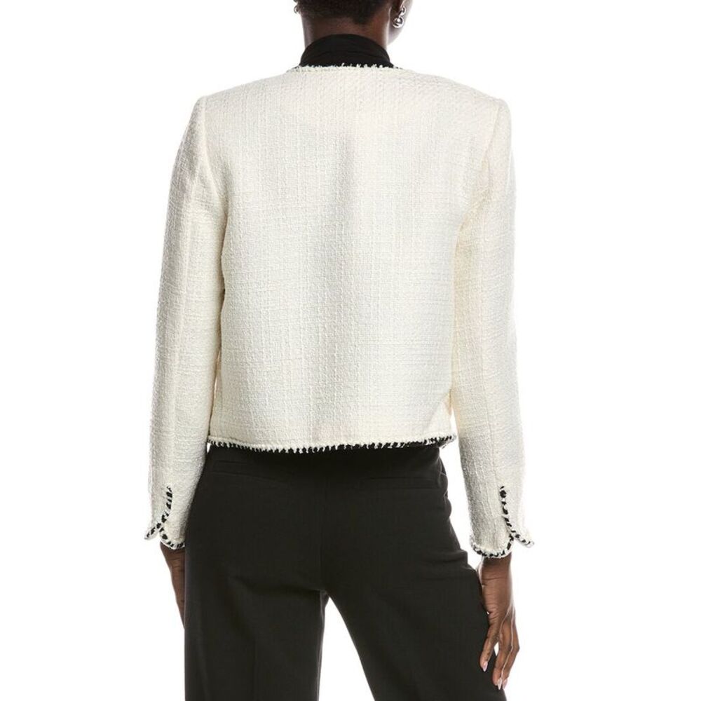 Joseph Ribkoff Womens  Wool-Blended Jacket, White - Picture 2 of 3